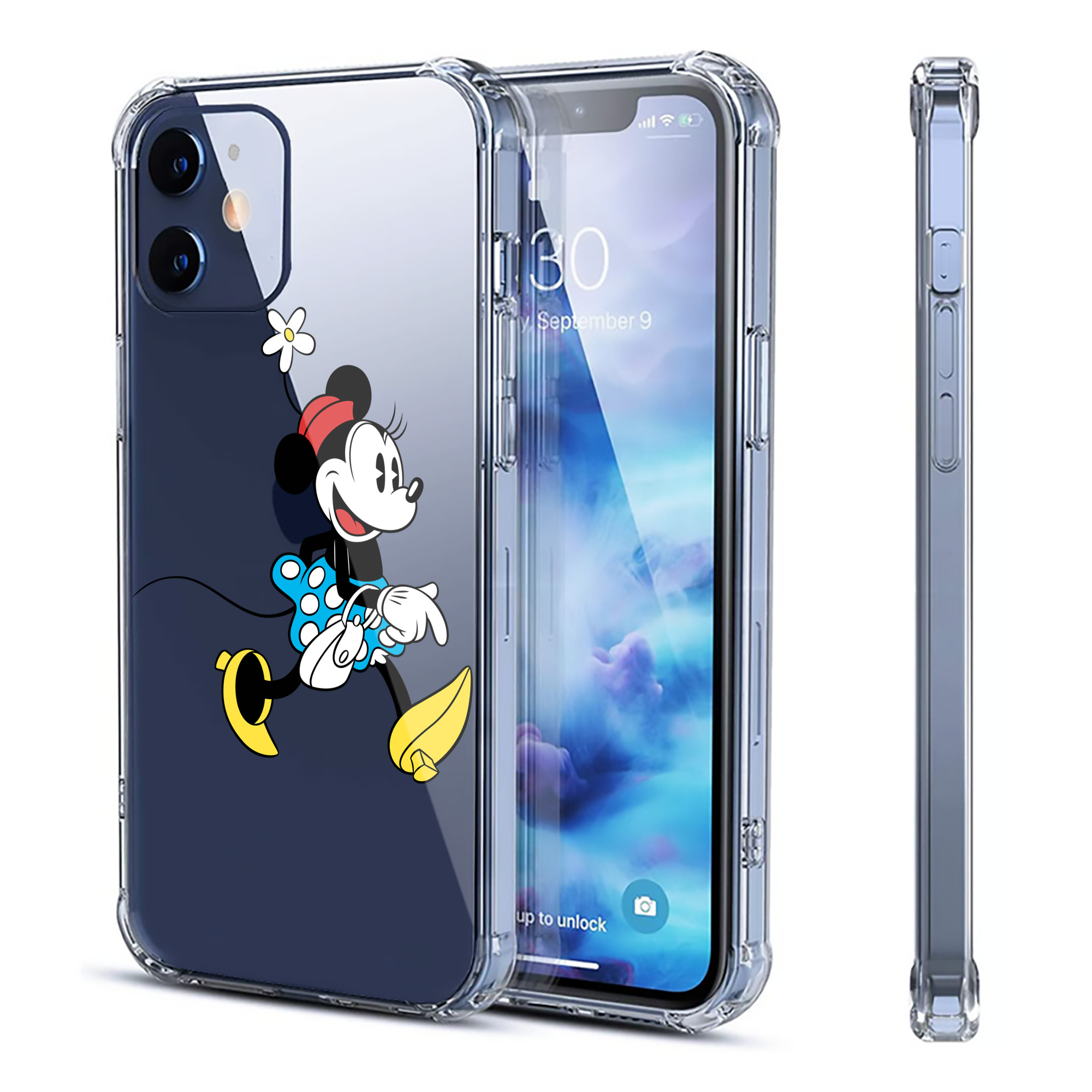 （画像用） ミッキーマウス Mickey Mouse 【iPhone 12シリーズ対応】透明スマホケース（クリアソフトケース）